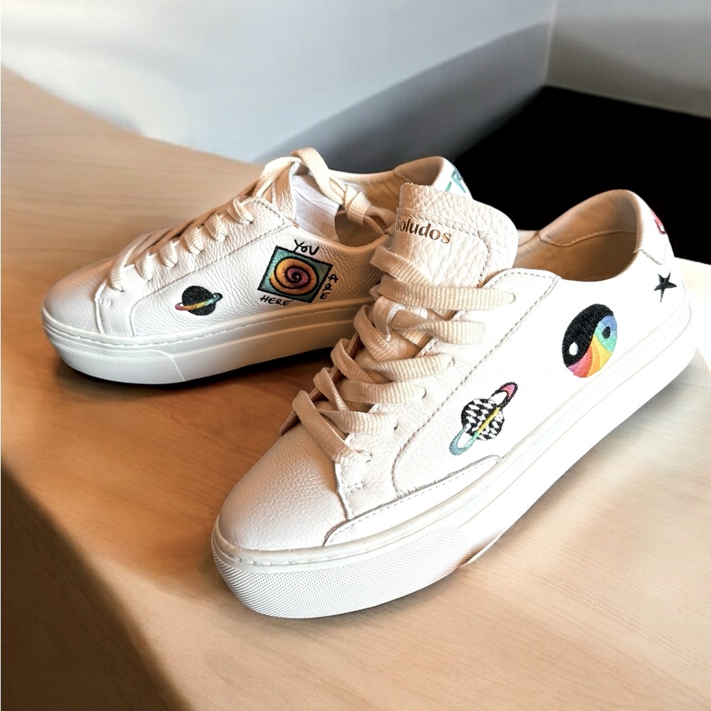 Soludos Cosmic Trip Ibiza Platform Sneaker size 8 NEW with box. EU 38.5